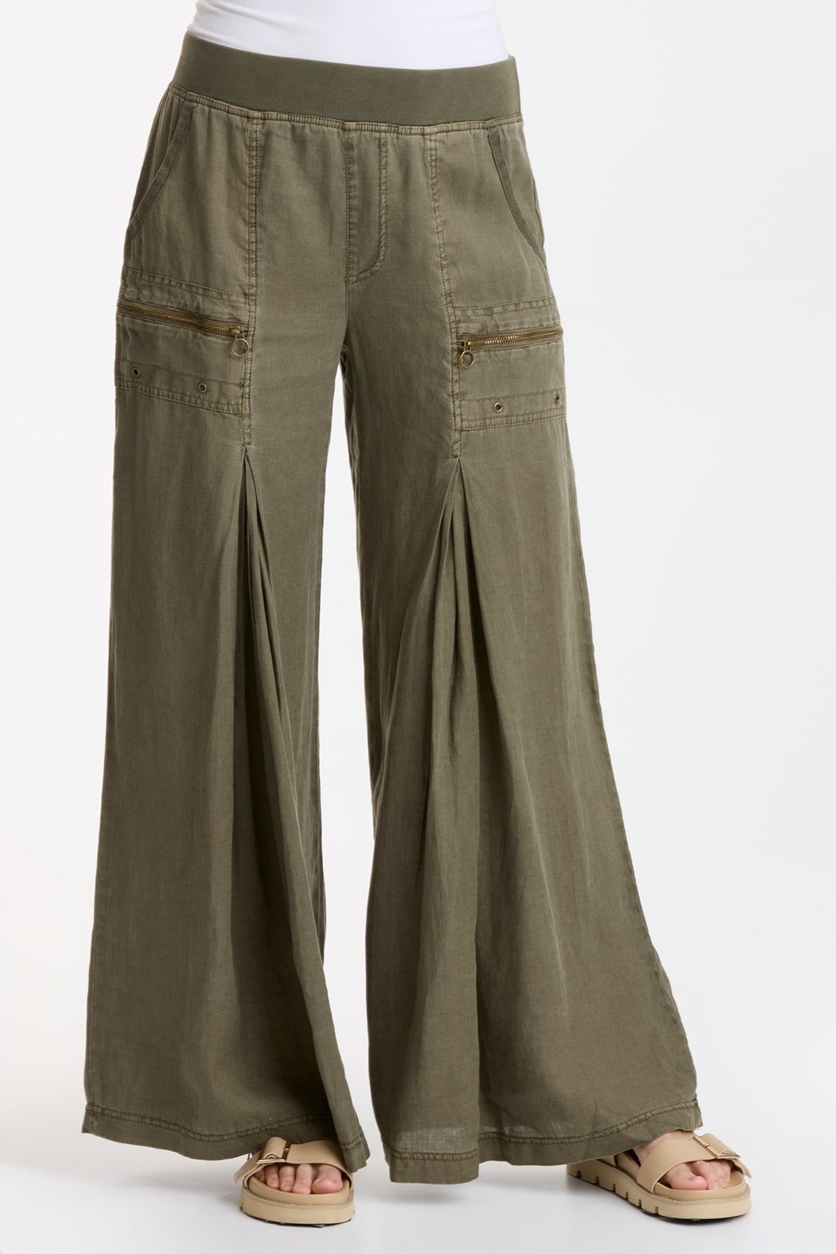 Darja Wide Leg Pants - High Waisted Linen Pants for Women, Comfortable & Breathable Summer Trousers - Perfect for Casual Wear, Office, and Travel