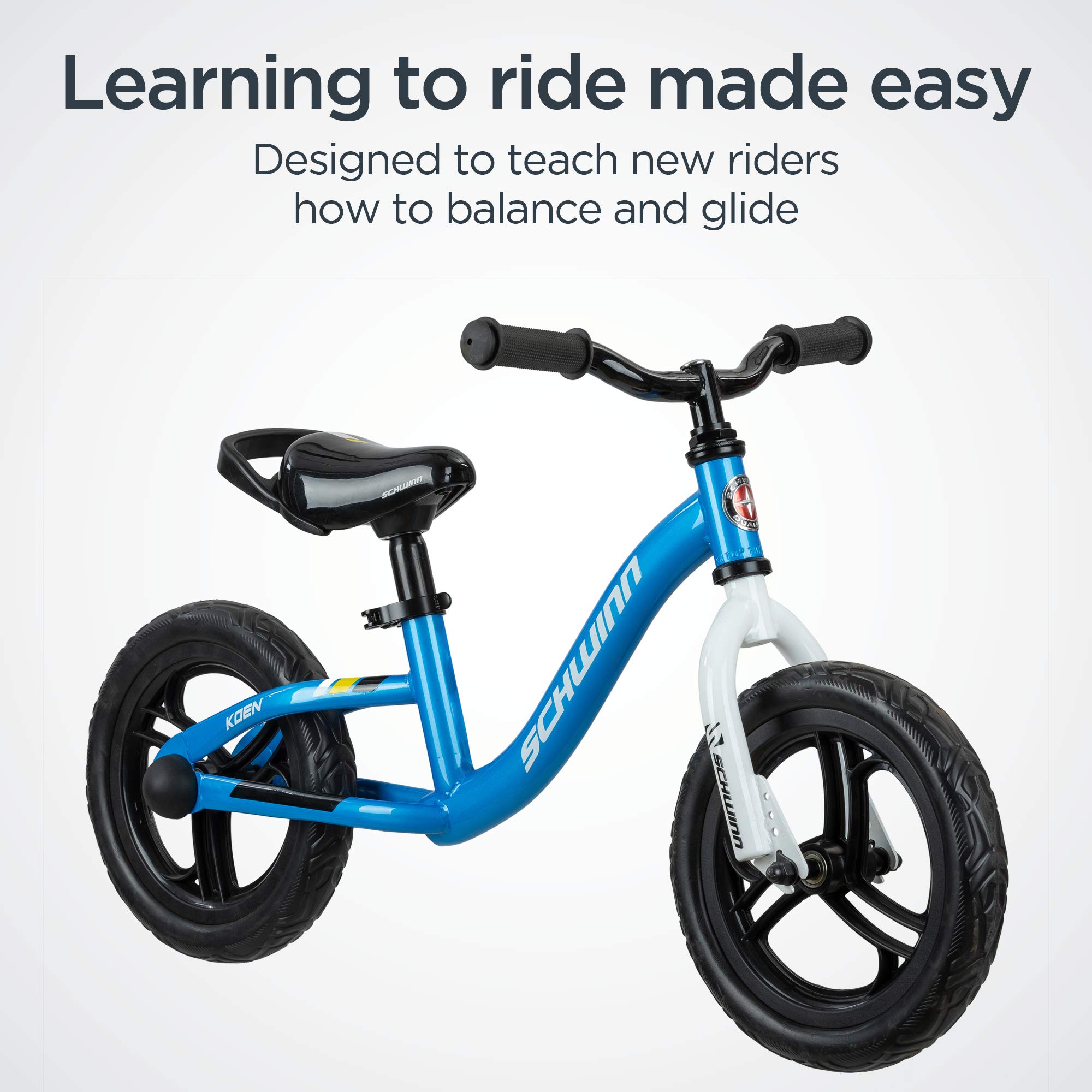 Schwinn Koen & Elm Kids Balance Bike for Toddlers - Lightweight 12 Inch Training Bike for Boys & Girls - Perfect for Learning to Ride, Outdoor Play & Backyard Fun