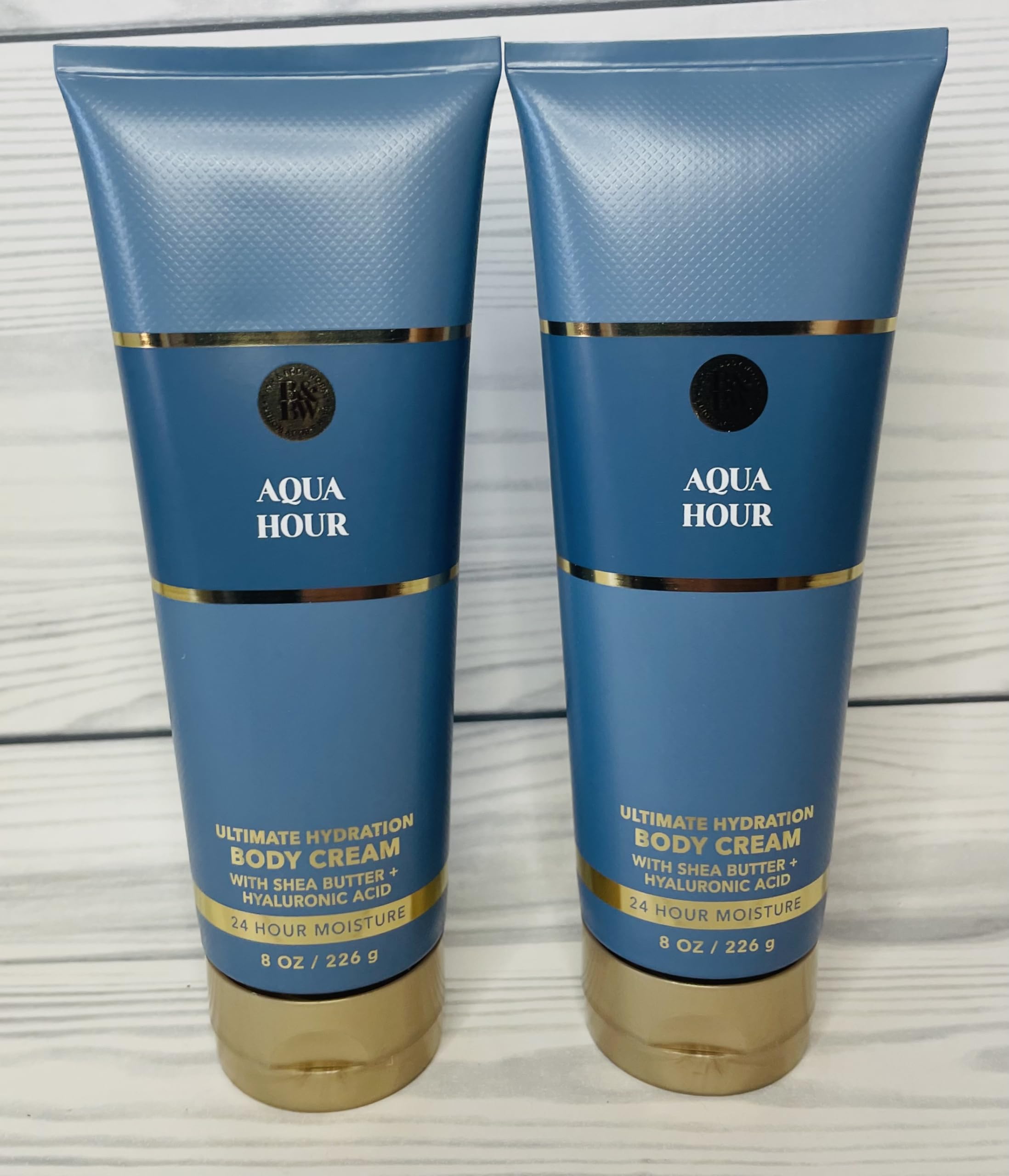 Bath & Body Works Aqua Hour Ultimate Hydration Body Cream - 8oz (Pack of 2) | Deep Moisturizing Lotion for Dry Skin | Perfect for Daily Use, After Shower & Spa Nights