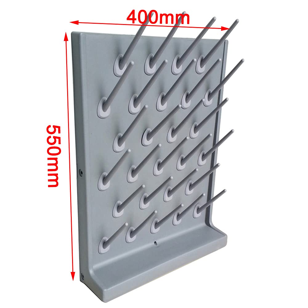 2 Pack Lab Drying Rack - 27 Pegs Wall Mount & Desktop PP Plastic Drying Rack for Laboratory Glassware, Bottles, and Lab Utensils | Perfect for School Labs, Chemistry Classrooms, and Home Science Experiments