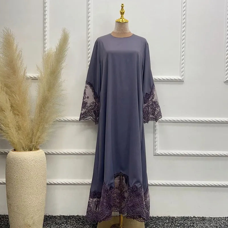 Elegant Eid Ramadan Wedding Abaya Dress with Embroidery - Perfect for Islamic Festivals, Ceremonies & Special Occasions