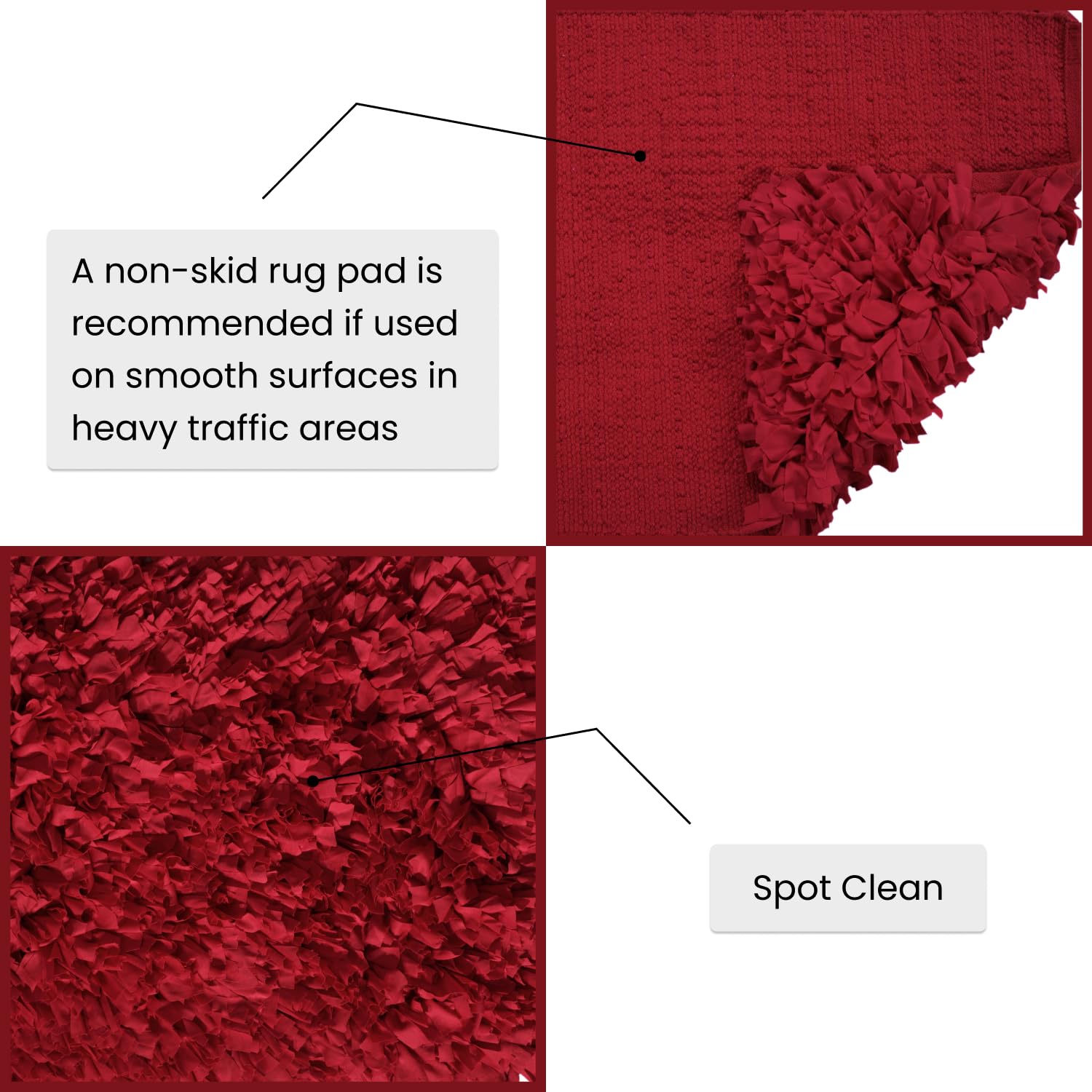 Premium Soft Shaggy Area Rug for Living Room - Machine Washable Non-Slip Indoor Carpet - Foldable Easy Clean Home Decor - 3'5