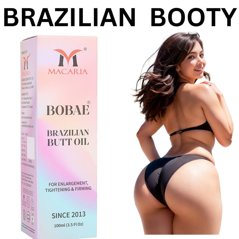 MACARIA Brazilian Butt Lifting Oil - Natural Hip & Bum Enhancer for Curves & Glow | Perfect for Body Shaping, Massage & Skin Hydration