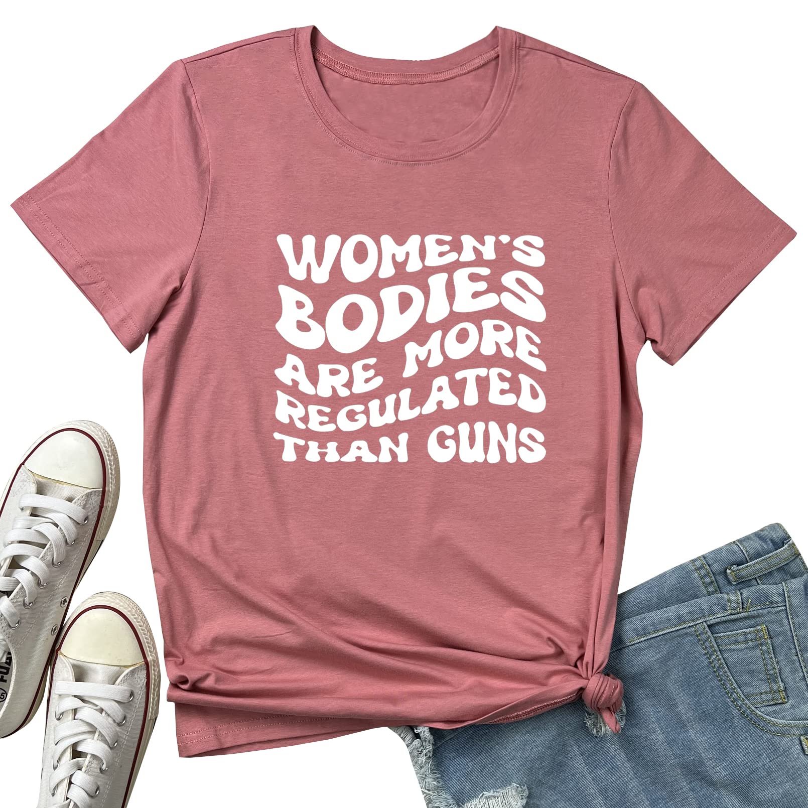 BLACKMYTH Women's Rights Feminist T-Shirt - Cute Graphic Tee for Summer - Perfect for Protests, Casual Wear & Everyday Empowerment
