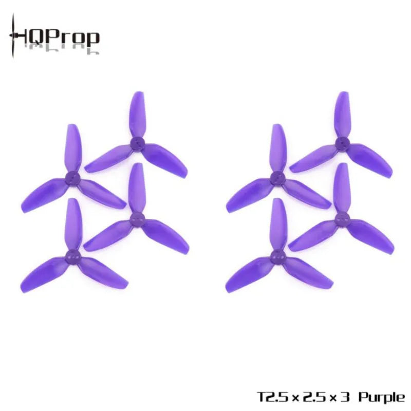 HQProp T2.5X2.5X3 3-Blade 2.5-Inch Polycarbonate Propeller Set - 4CW + 4CCW (8pcs) for FPV Drones and RC Quadcopters - Durable and High-Performance Propellers for Smooth Flight and Precise Control