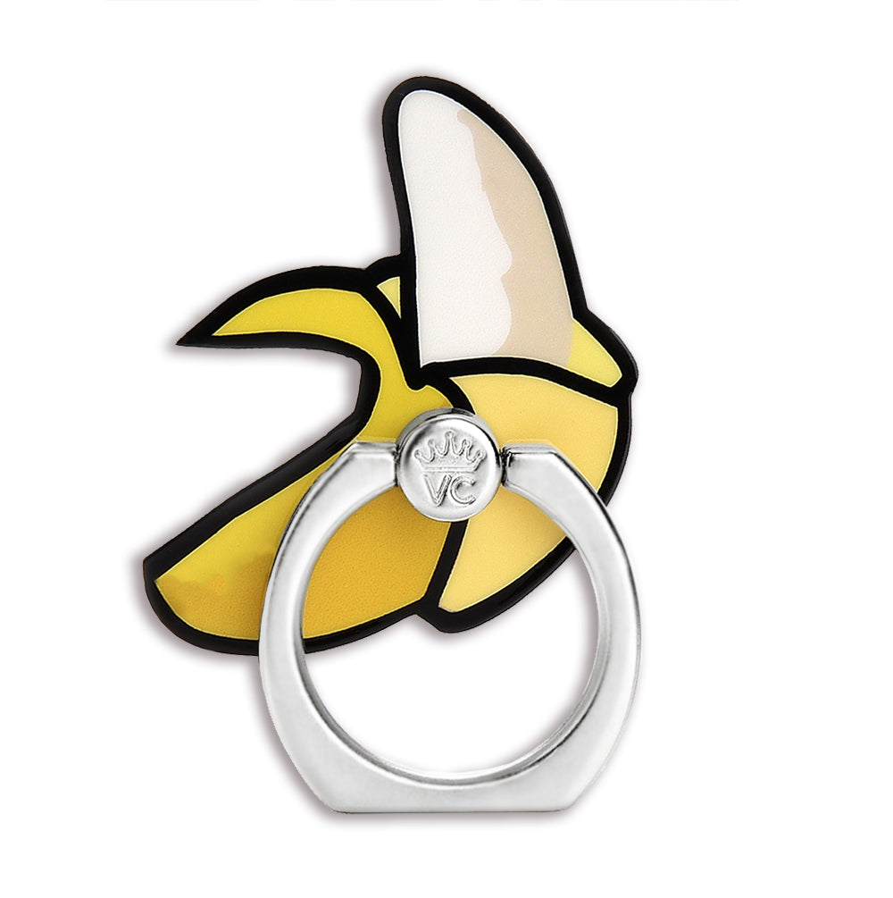 Funny Banana Shaped Phone Ring Holder - Cute & Durable Grip Stand for Smartphones - Perfect for Selfies, Videos, and Hands-Free Calling