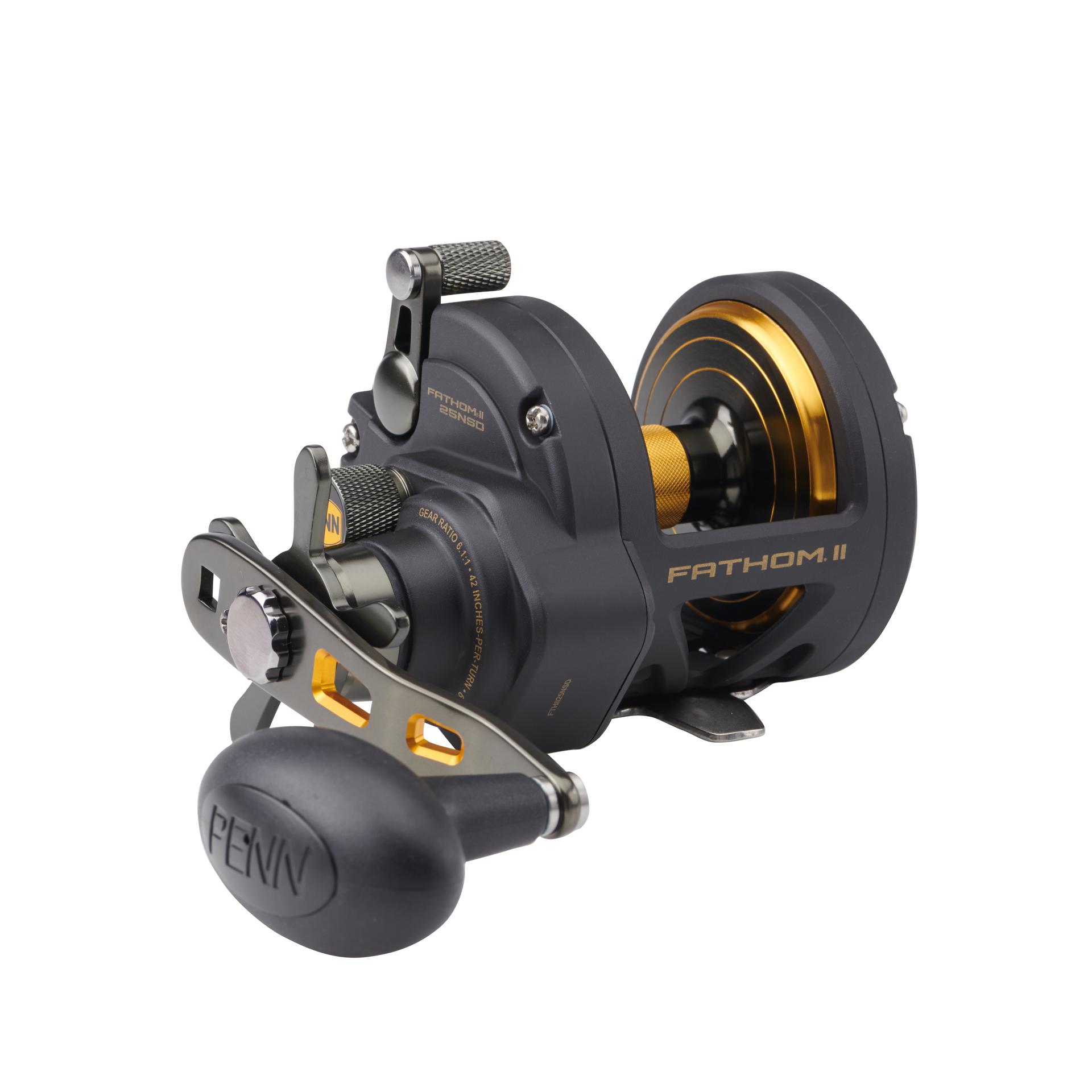 PENN Fathom™ II Star Drag Conventional Fishing Reel - Saltwater & Freshwater Fishing Gear for Offshore, Surf, and Boat Anglers