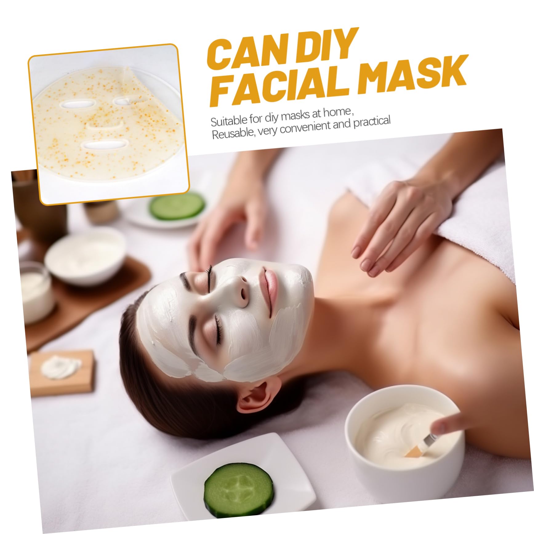 2 Pack Reusable Silicone DIY Facial Mask Mold - Collagen Mask Tray & Hydrating Moisturizing Tool for Skincare (Random Colors) | Perfect for At-Home Spa, Beauty Treatments & Self-Care Routines