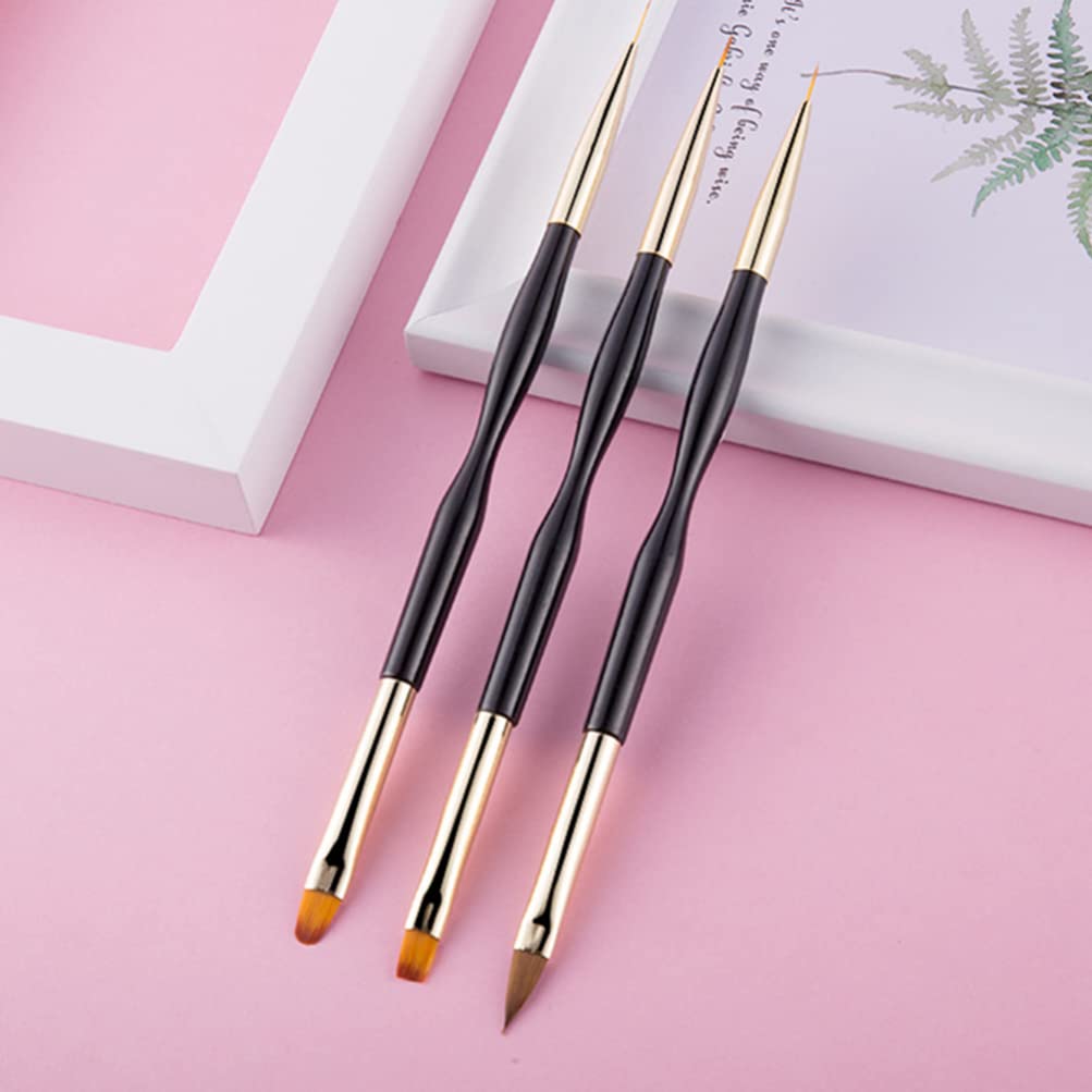 Professional Nail Art Brush Set - Round Acrylic Nail Brush & Painting Pen for 3D Nail Design, Perfect for Salon & Home Manicure, Portable Nail Tools for DIY Nail Art, Includes Plastic Eyeliner Brush (Great for Beginners & Professionals) - Ideal for Gel Polish, Acrylic Nails & Nail Extension Application