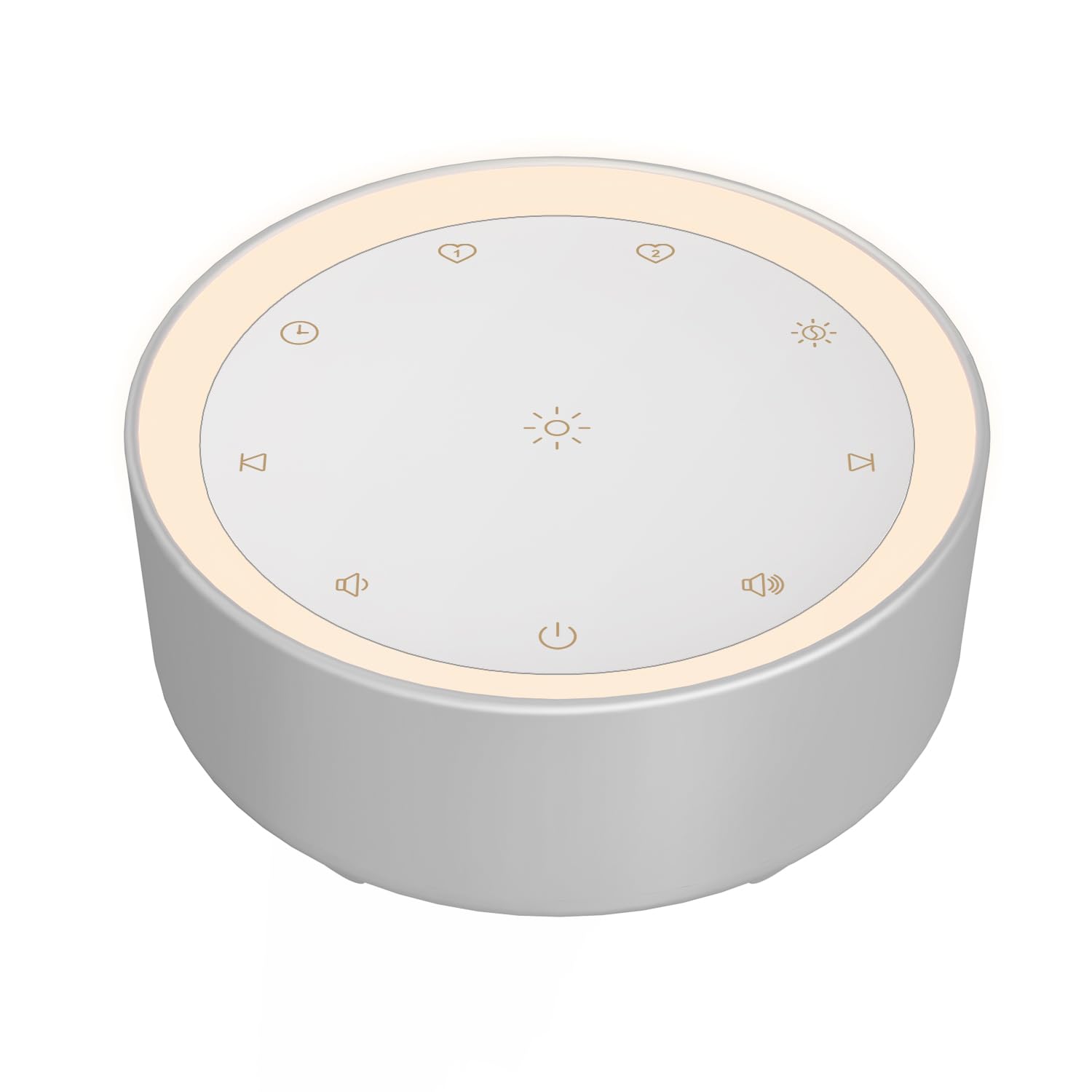 Kipcush White Noise Machine & Night Light - 20 Soothing Sleep Sounds for Adults, Babies & Kids - Portable Sound Machine for Bedroom, Nursery, Office & Travel (Small, Gray) - Perfect for Sleep Aid, Relaxation & Meditation