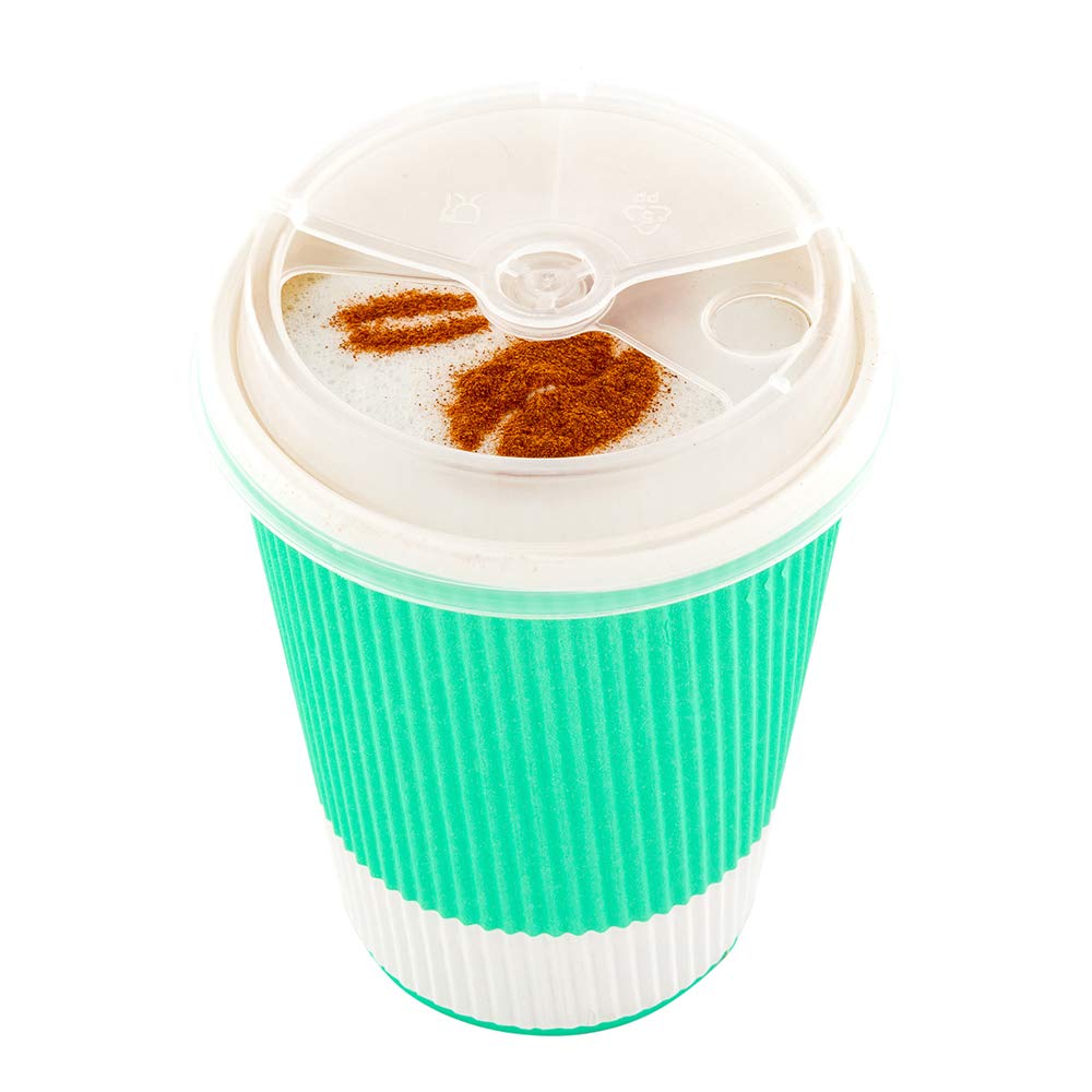 BPA-Free Clear Plastic Coffee Cup Lids for 8, 12, 16 & 20 oz Paper Cups - 100 Pack Hot Drink Lids with Sip & Straw Options - Compatible with Most Takeout Coffee Cups - Perfect for Coffee Shops, Restaurants & Office Break Rooms