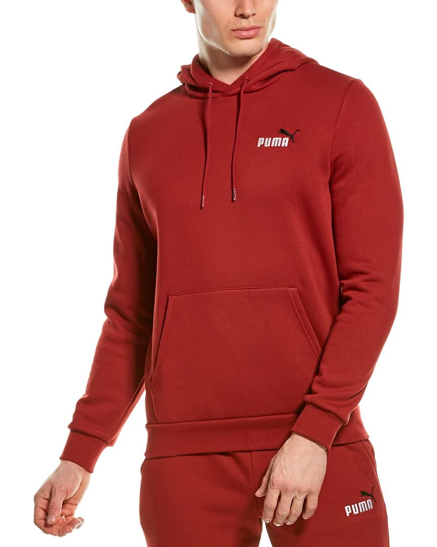 PUMA Men's Essentials Embroidered Logo Fleece Hoodie - Soft & Warm Pullover for Casual Wear, Gym, and Outdoor Activities