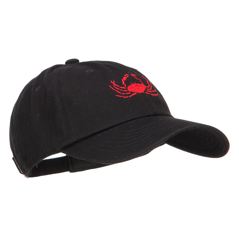 E4Hats.com Crab Embroidered Unstructured Baseball Cap - Stylish Summer Hat for Beach, Fishing & Outdoor Activities