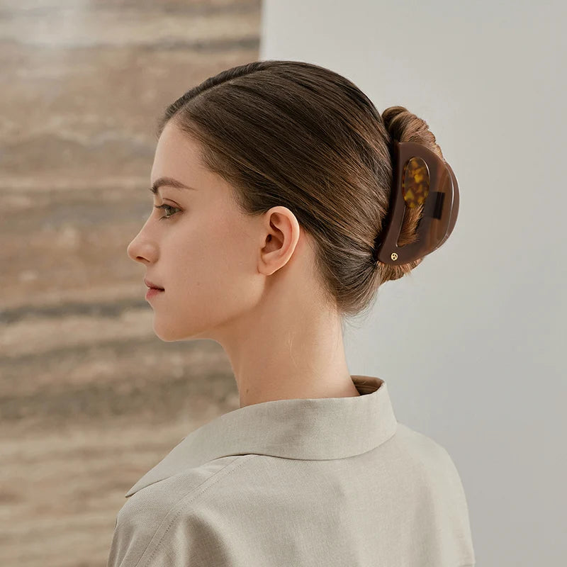 Tara Large Hair Claw Clip - Strong Hold Hair Claw for Thick Hair, Women's Big Hair Clips for Ponytail, Bun & Updo - Perfect for Workout, Office & Everyday Use