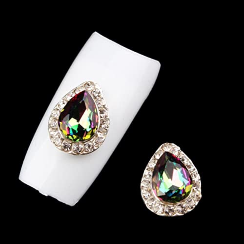 10PCS Crystal Rhinestone 3D Nail Art Charms - DIY Manicure Decorations with Glitter for Salon & Home Nail Design - Perfect for Parties, Weddings, and Special Occasions