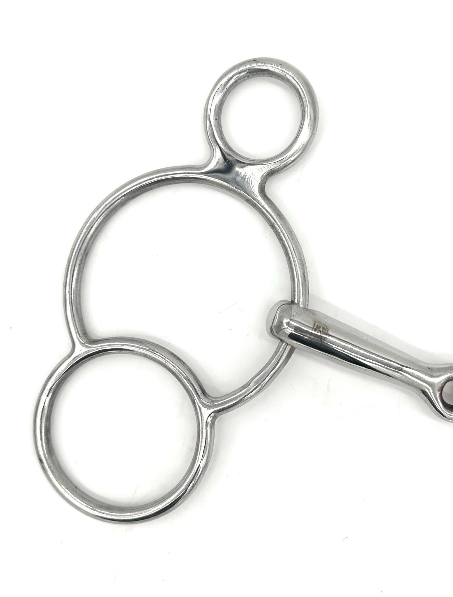 Jake Adams Small Copper Double Jointed Elliptical 2 Ring Bit - Comfortable Horse Training Bit for Dressage & Western Riding
