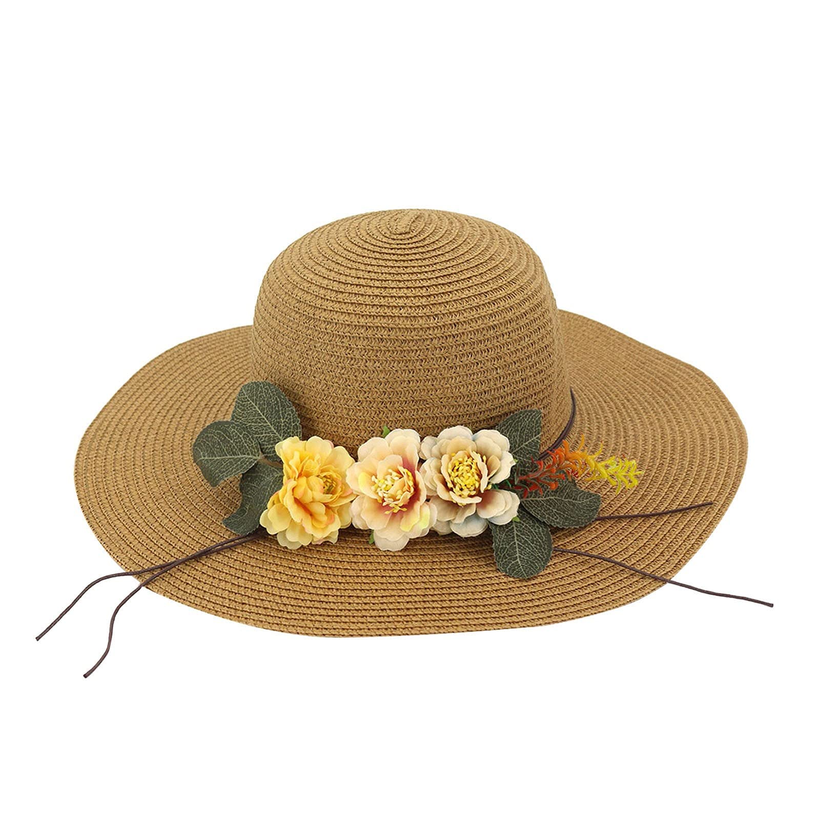 Women's Sun Protection Hat with Flower Design - UV Visor Baseball Cap for Beach, Outdoor & Sports - Navy Blue