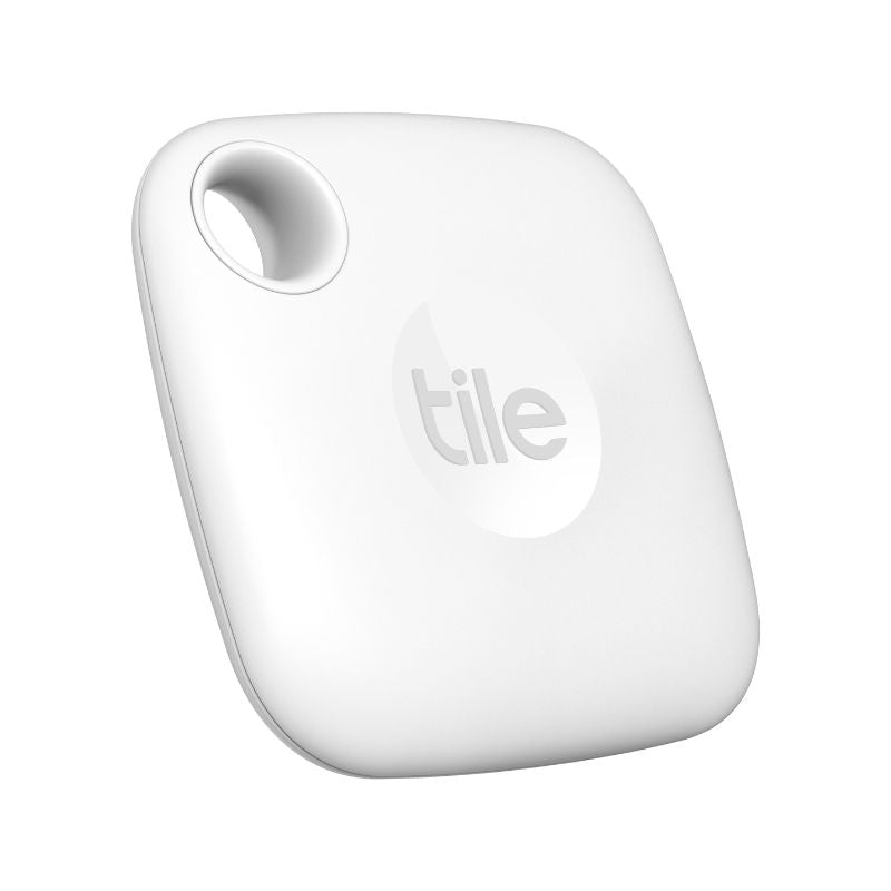 Tile Mate (2022) Bluetooth Tracker - White | Find Keys, Wallets & Bags | Perfect for Travel, Work & Daily Use