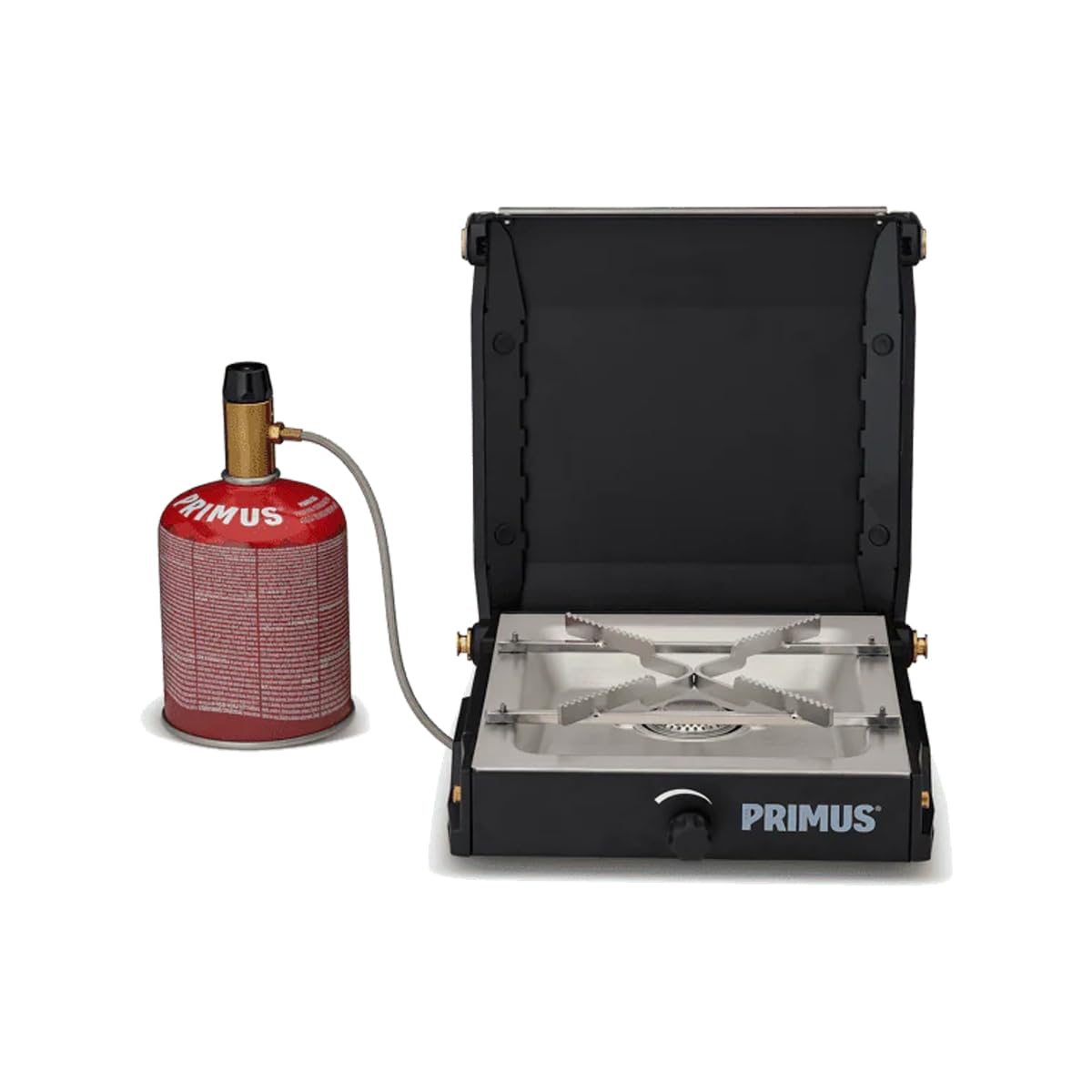 Primus Moja Compact Single Burner Camping Stove - Portable Backpacking Stove for Hiking, Overlanding & Outdoor Adventures | Lightweight Gas Stove with Piezo Ignition | Perfect for Camp Cooking, Picnics & Emergency Preparedness
