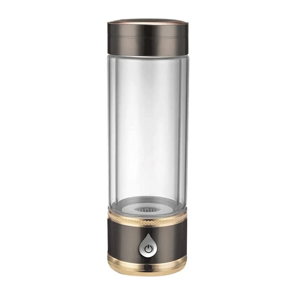 XBWZBXN 420ml Portable Hydrogen Rich Water Bottle Generator - High Borosilicate Glass Fast Electrolysis Hydrogen Maker for Travel, Gym & Outdoor Activities | Alkaline Antioxidant Water for Health & Wellness
