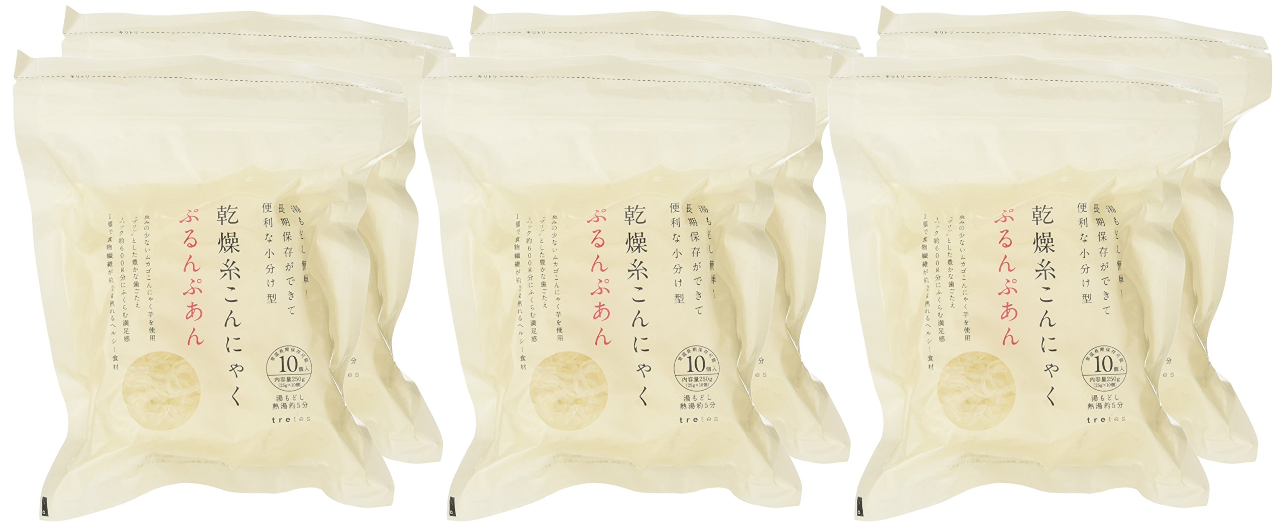 6-Pack Low-Calorie Healthy Additive-Free Pesticide-Free Dried Konjac Noodles (25g x 10) - Shirataki Zenpasta for Keto, Vegan & Weight Loss Diets