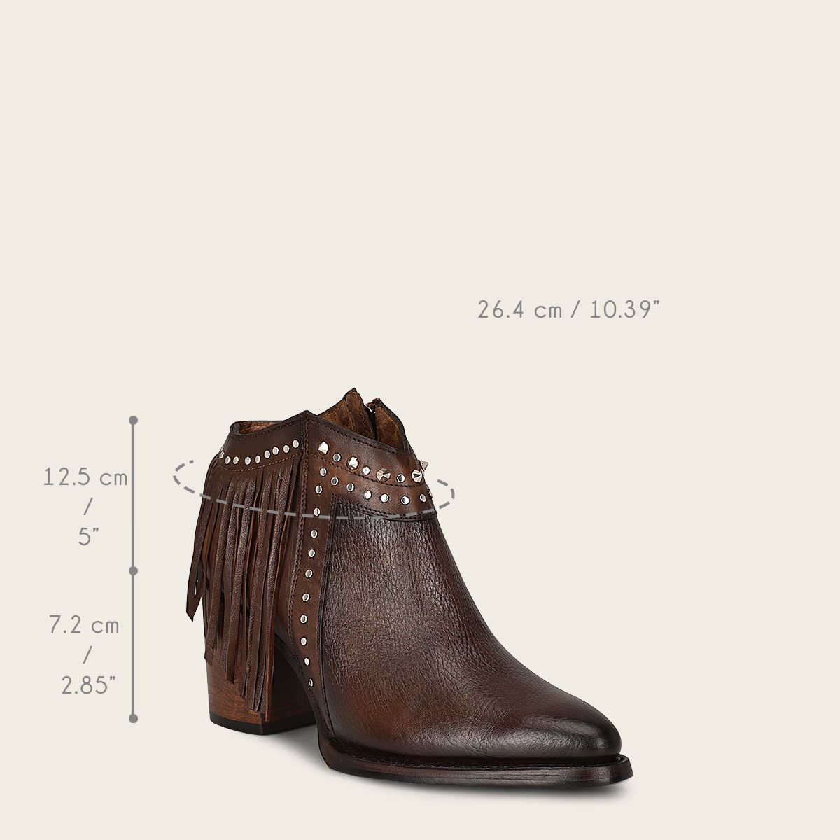 Cuadra Women's Western Cowgirl Ankle Boots - Genuine Cowhide Leather Chocolate Brown - Perfect for Rodeo, Country Dancing & Casual Wear