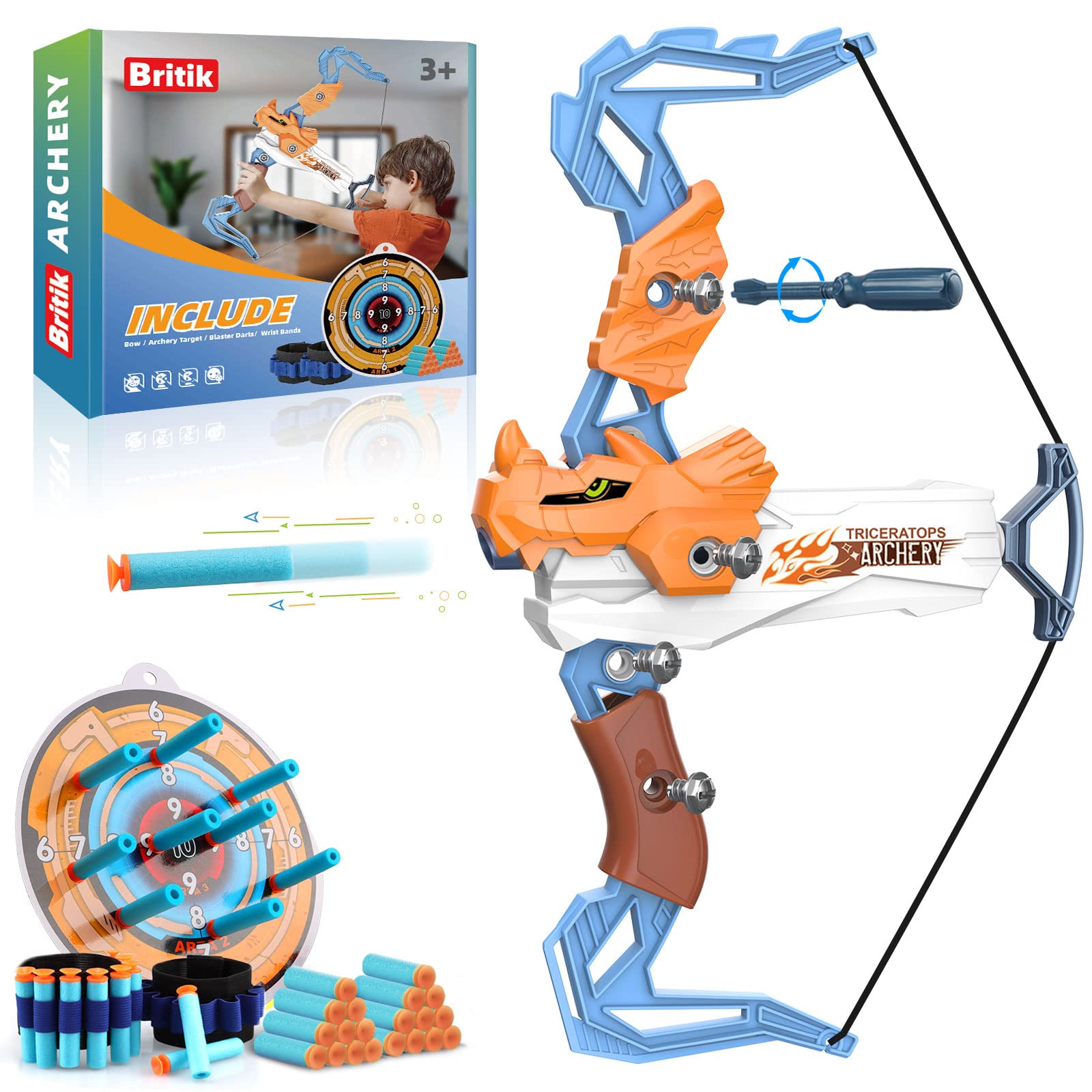 Kids Archery Set with Bow & 20 Suction Cup Arrows - Safe Outdoor Toy for Boys & Girls Ages 4-8 | Birthday Gifts, Backyard Games, Pretend Play & Outdoor Activities
