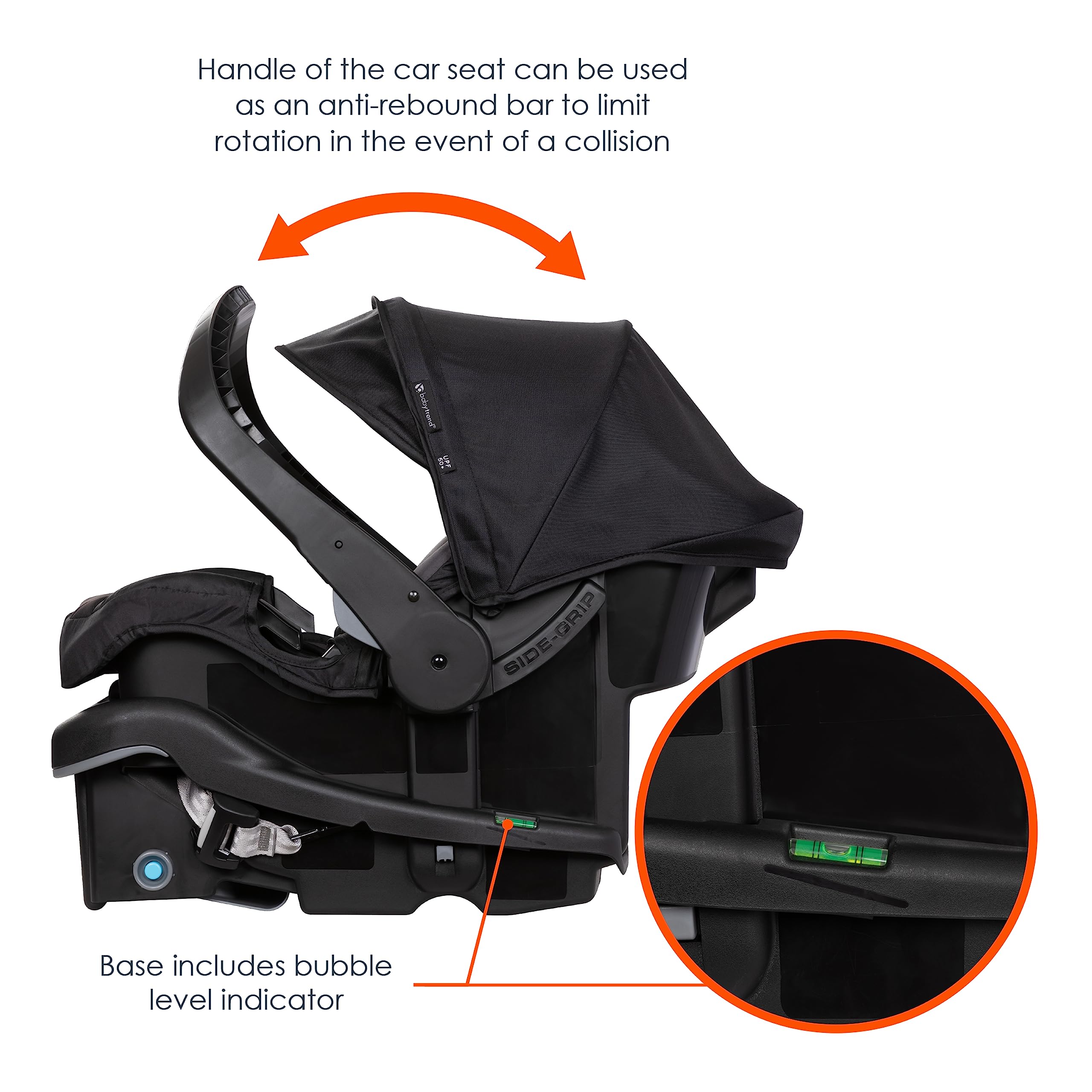 Baby Trend Passport DLX Travel System Stroller with EZ-Lift Plus Infant Car Seat - Uptown Black | Lightweight Compact Stroller for Newborns & Toddlers | Perfect for Air Travel, Shopping & Daily Walks
