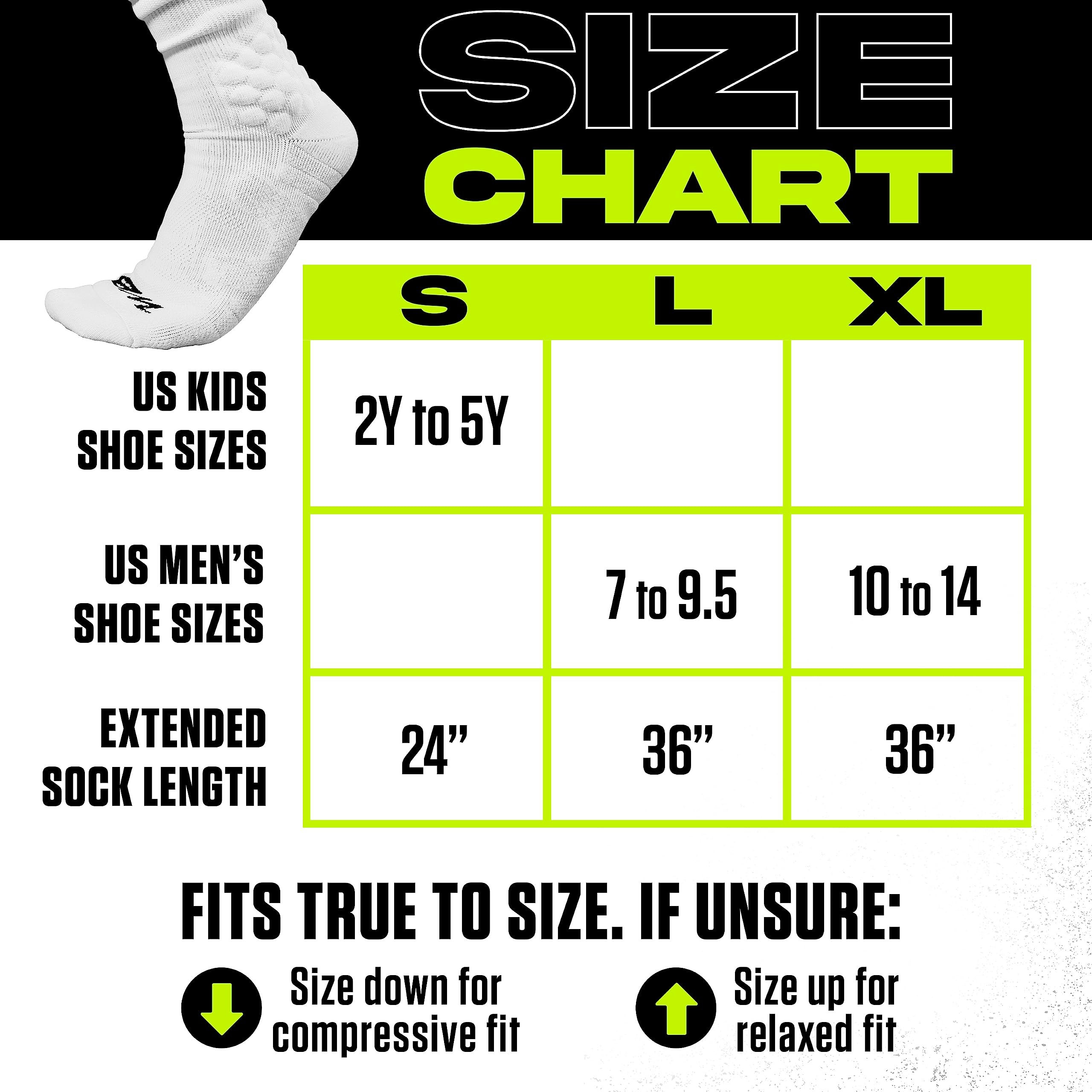 Scrunch Football Socks for Men & Boys - Extra Long Padded Athletic Socks for Soccer, Running & Sports - Comfortable Performance Socks for Training & Games