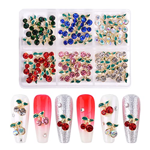 6 Colors,Cherry Nail Charms