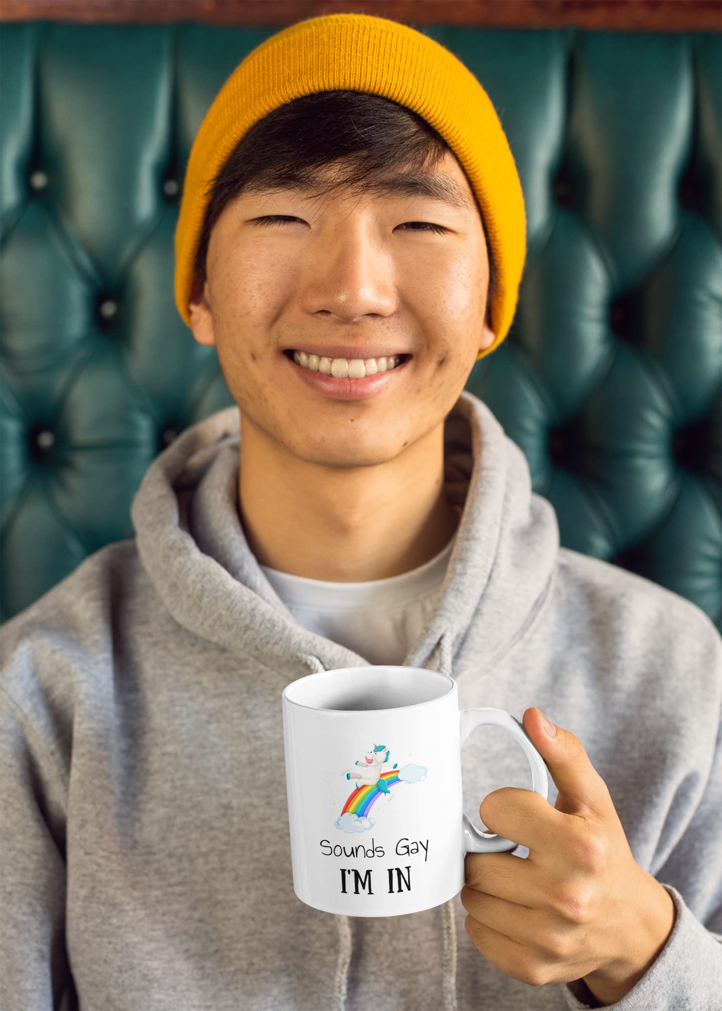 Funny Unicorn Coffee Mug - 11oz LGBTQ+ Pride Gift for Gay Mom, Dad & Unicorn Lovers - Perfect for Tea, Coffee & Office Use