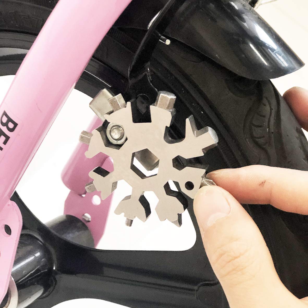 CASIMR 18-in-1 Stainless Steel Multi Tool - Compact Snowflake Design for Camping, Hiking & Everyday Carry - Perfect Christmas Stocking Stuffer Gift for Men, Women, Teens & Kids - Great for Dad's Birthday, Outdoor Adventures & Emergency Situations