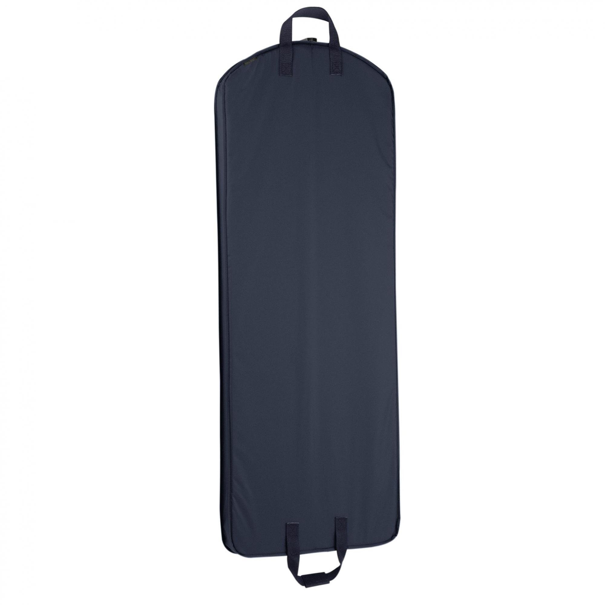 WallyBags Lightweight Durable Garment Bag for Travel and Storage - Classic Navy 60-inch Suit Cover | Perfect for Business Trips, Weddings & Long-Term Clothes Protection