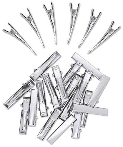Professional Metal Alligator Hair Clips for Thick & Thin Hair - 200 Pack Silver Hairdressing Clips (3.2CM/1.25