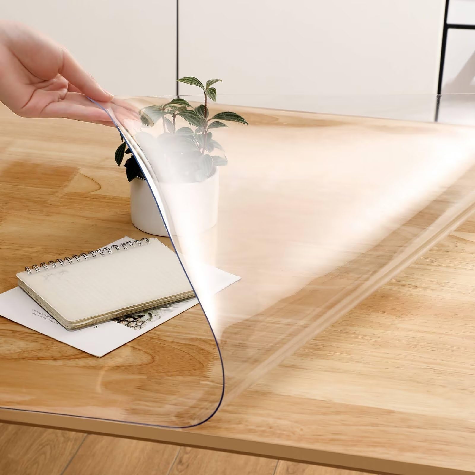 ZIJINJIAJU 2mm Thick PVC Clear Table Cover Protector - 40x72 Inch Durable Plastic Sheet for Dining Room, Desk, and Office Tables - Ideal for Home, Office, and Restaurant Use