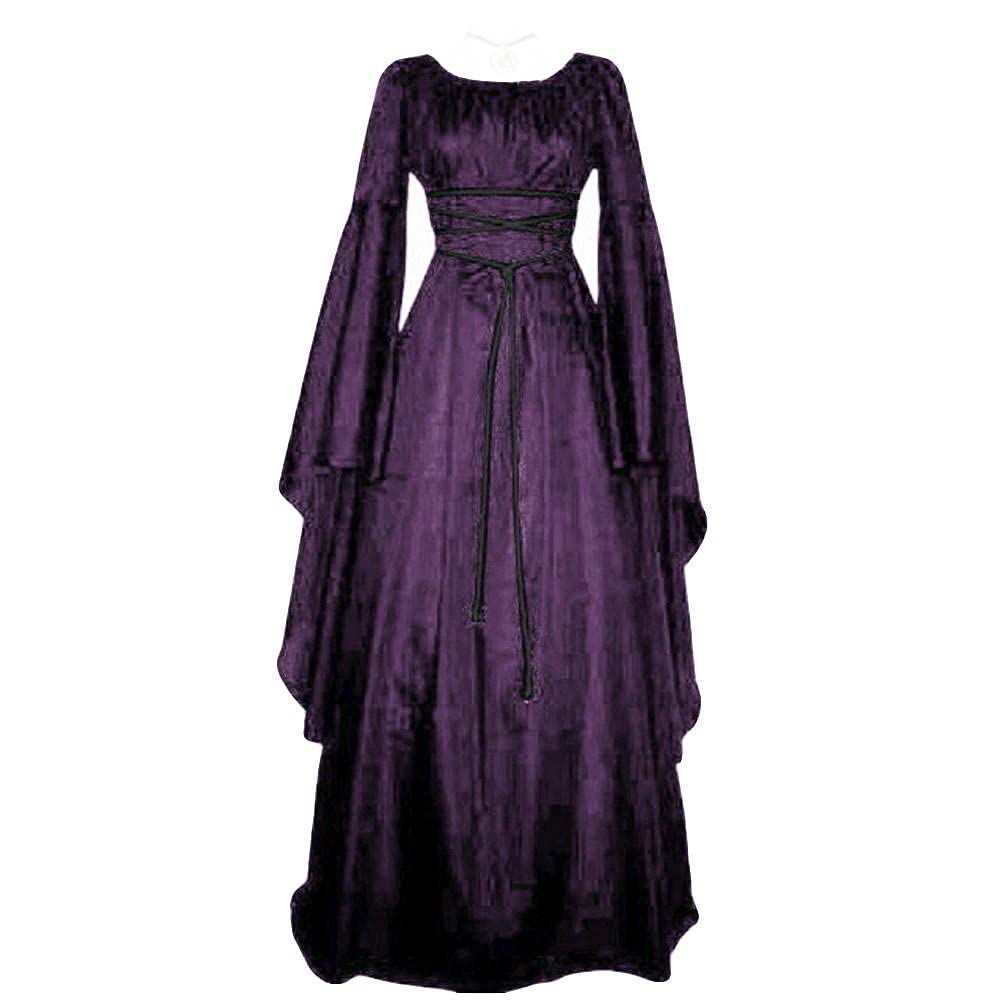 Renaissance Dresses for Women | Plus Size Medieval Costume | Vintage Cosplay Gown with Bandage & Flowy Floor Length Design | Perfect for Renaissance Faires, Halloween Costumes & LARP Events
