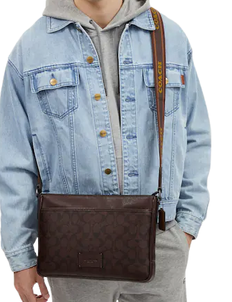 Coach District Crossbody Bag in Colorblock Signature Canvas - Stylish & Durable for Women | Perfect for Work, Travel & Everyday Use