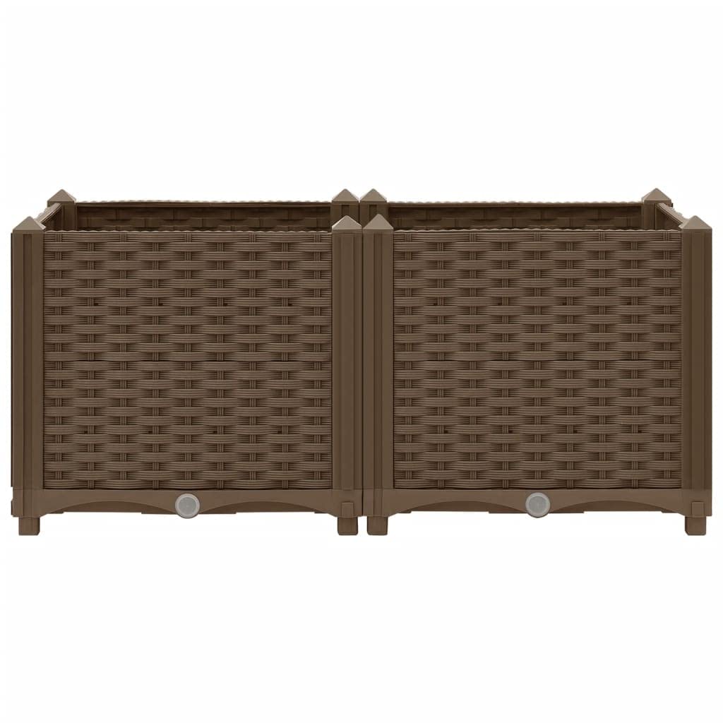 31.5x15.7x15 Inch Raised Garden Bed for Vegetables, Flowers & Herbs - Durable Polypropylene Outdoor Planter Box - Perfect for Backyard, Patio, Deck & Lawn Gardening
