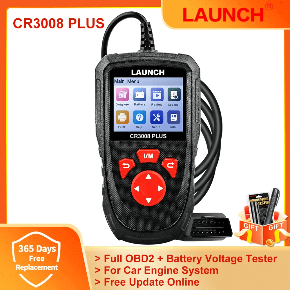 LAUNCHÂ® Creader 3008 PLUS OBD2 Scanner - Professional Car Diagnostic Tool for Engine Fault Codes, ABS, SRS & More | Perfect for Mechanics & DIY Auto Repairs at Home or Garage