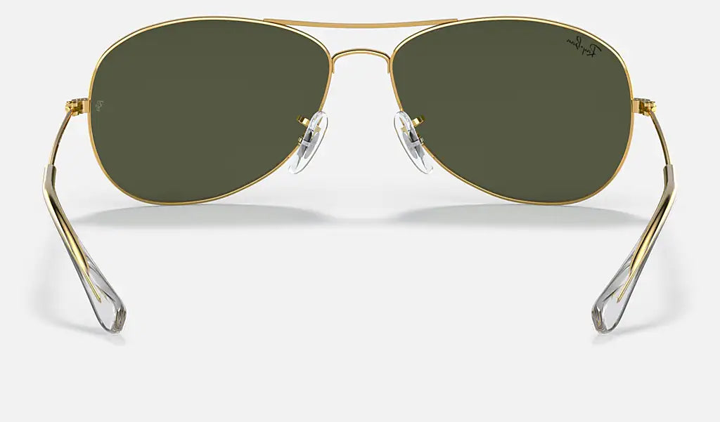 Ray Ban COCKPIT RB3362 001 59mm Gold/Gray Green Polarized Sunglasses for Men & Women - Classic Aviator Style for Driving, Outdoor Activities & Fashion
