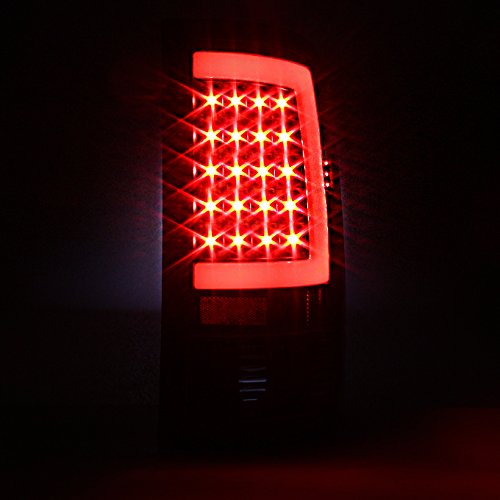 AKKON LED Headlight & Tail Light Kit for GMC Sierra - Dual Halo Ring Black Bezel Headlights with C-Shape LED Brake Lights - Upgrade for Improved Visibility & Style (Perfect for Night Driving & Off-Road Adventures)