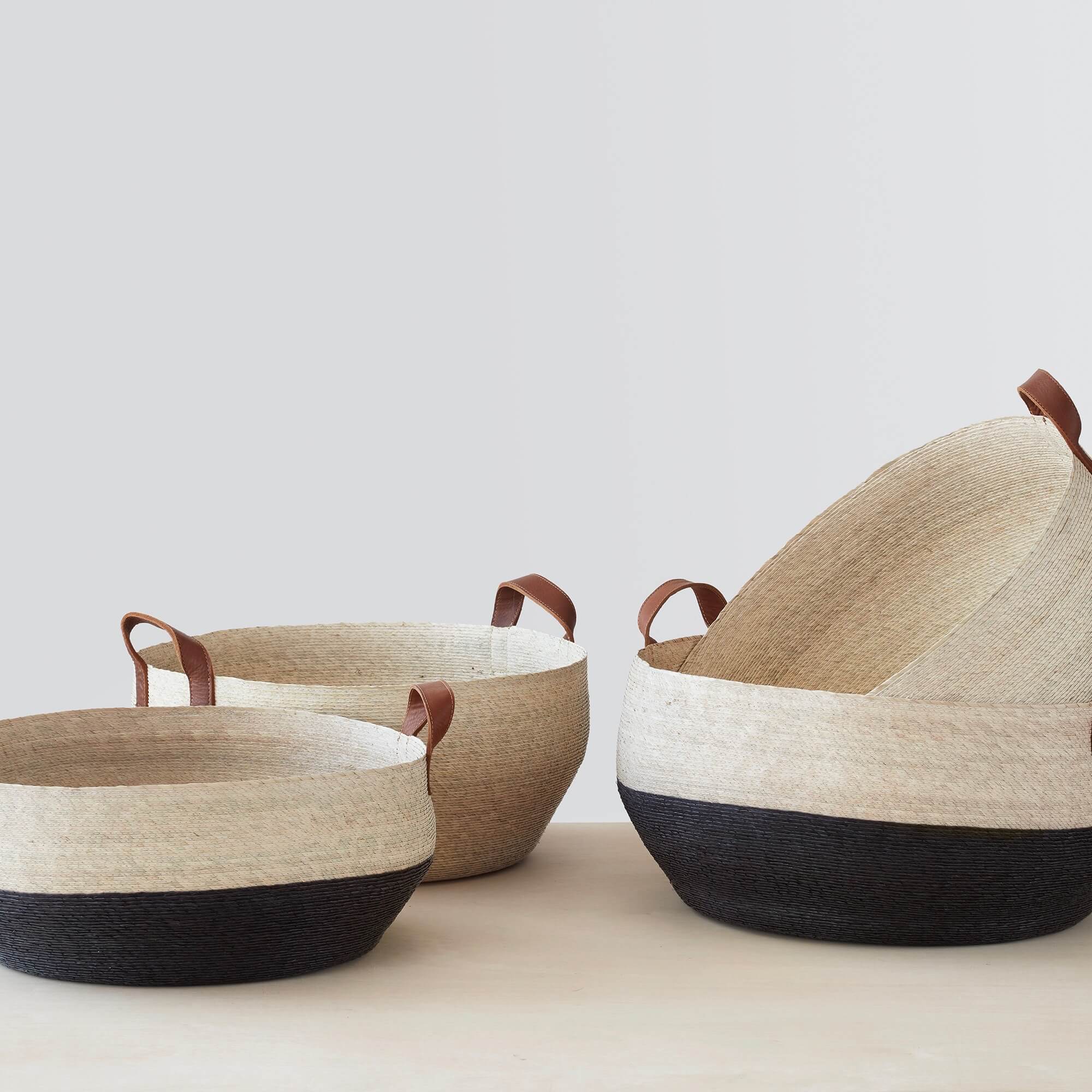Stylish Mercado Floor Baskets - Woven Storage Baskets for Home Organization | Perfect for Living Room, Bedroom & Nursery Decor