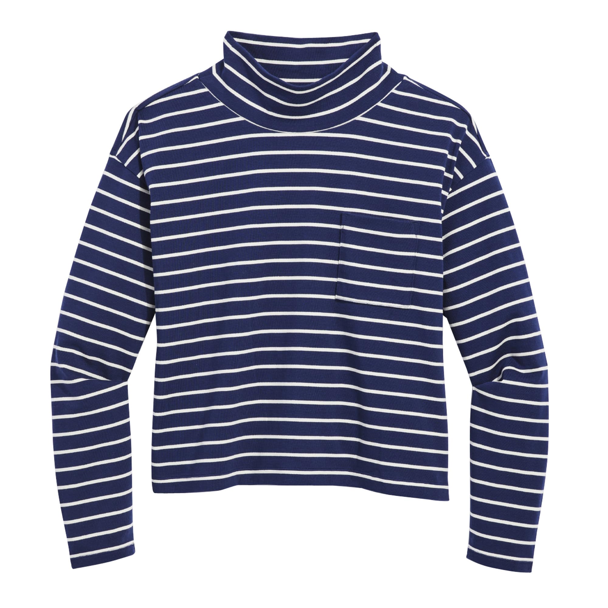 Vineyard Vines Women's Striped Jamestown Funnel Neck Sweater - Cozy Casual Pullover for Fall & Winter, Perfect for Office, Dates, and Weekend Outings