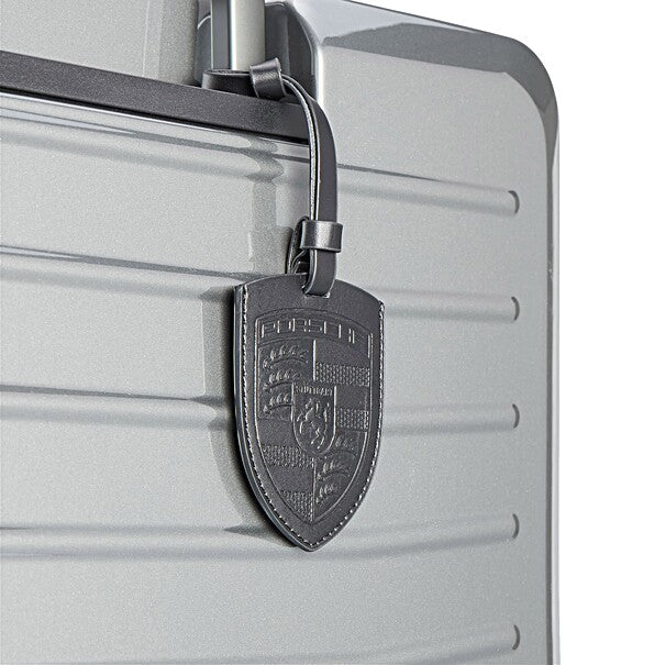 Porsche Roadster Hardcase Luggage - Large Gray Metallic Trolley Suitcase for Travel & Business Trips