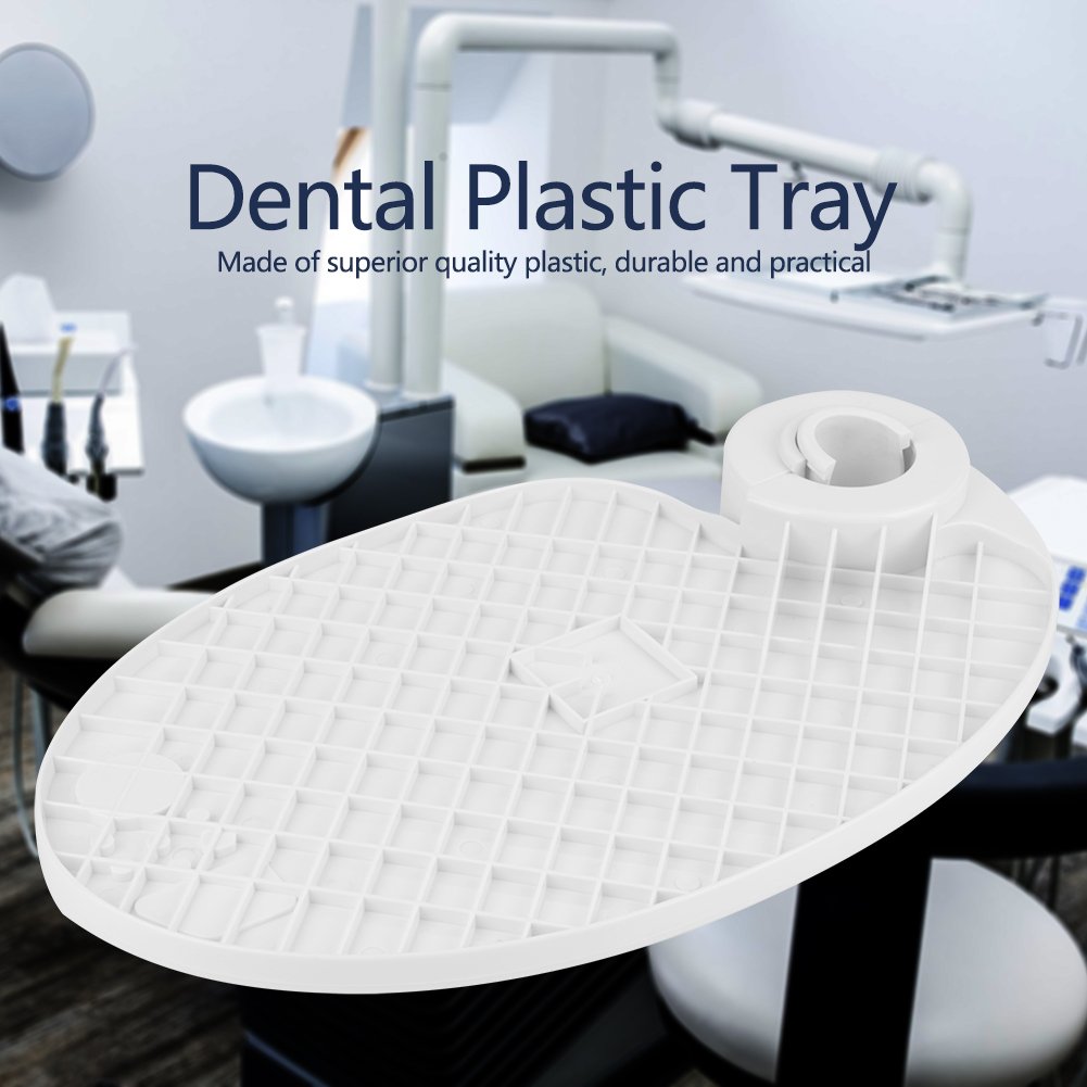 Adjustable Plastic Post Mounted Table Arm for Chairs - Attachable Tray Table Accessory for Dining, Office & Outdoor Use