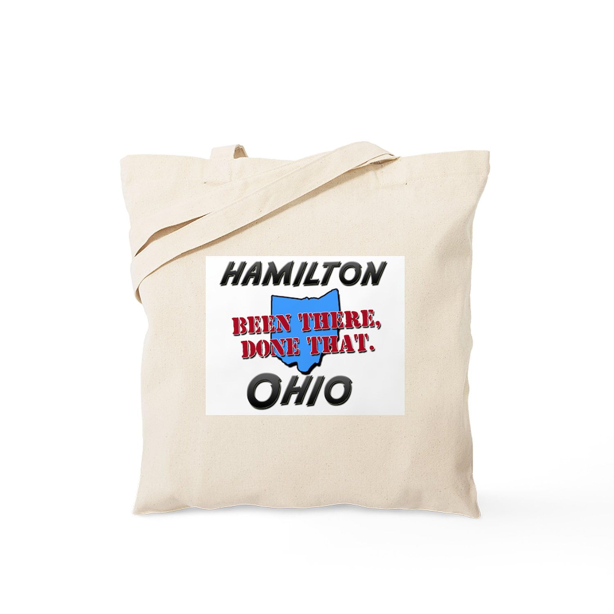 Hamilton Ohio Been There Done That Tote Bag - Natural Canvas Reusable Shopping Bag for Groceries, Beach & Everyday Use