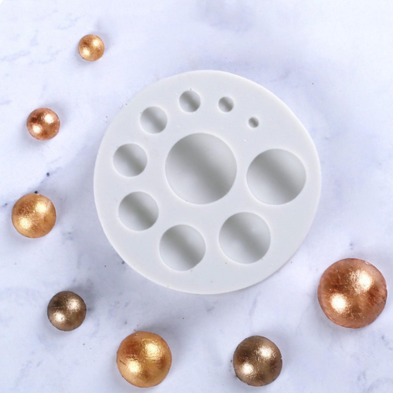 Premium Chocolate & Fondant Molds - 4-Piece Semicircle Circle Silicone Baking Molds for Cake Decorating, DIY Candy Making, Chocolate Moulds - Perfect for Birthday Parties, Wedding Cakes & Holiday Treats
