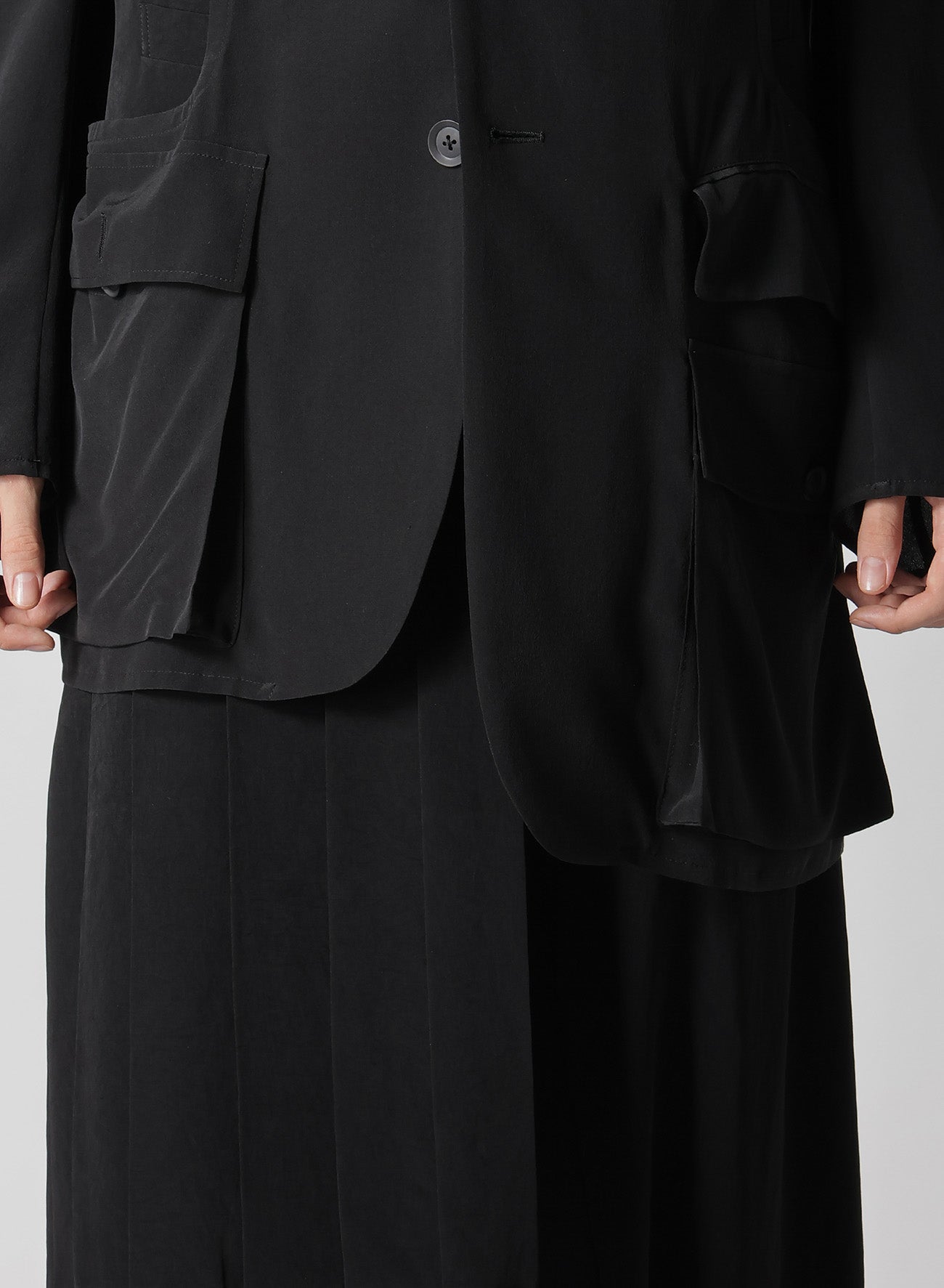 16M Crepe de Chine Side Opened Jacket - Elegant Women's Blazer for Office, Party & Evening Wear | Lightweight & Comfortable