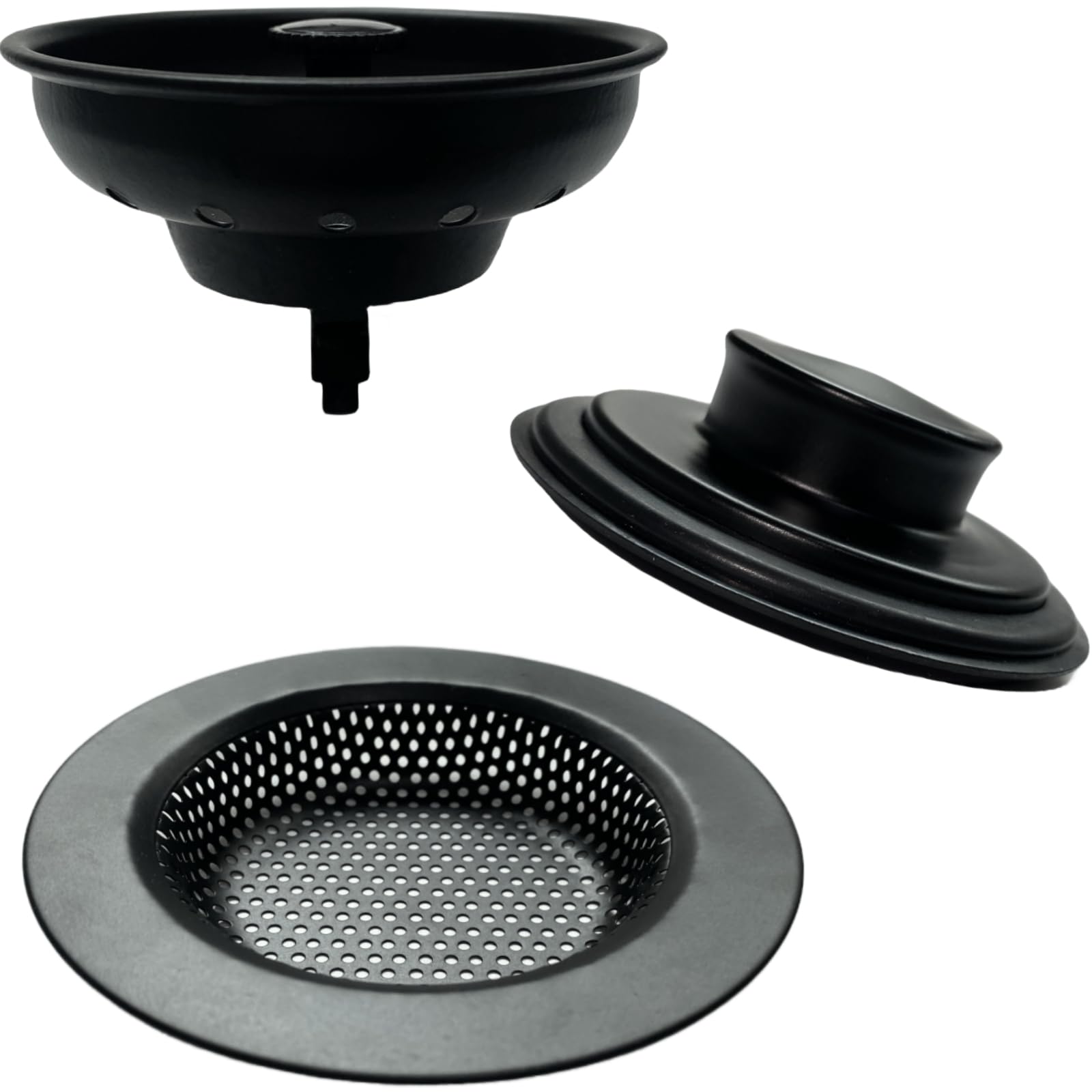 3 Pack Stainless Steel Kitchen Sink Strainer - Universal Anti-Clog Drain Filter Plug for Kitchen Sink - Perfect for Food Scraps, Hair & Debris Prevention in Home, Restaurant & RV Sinks