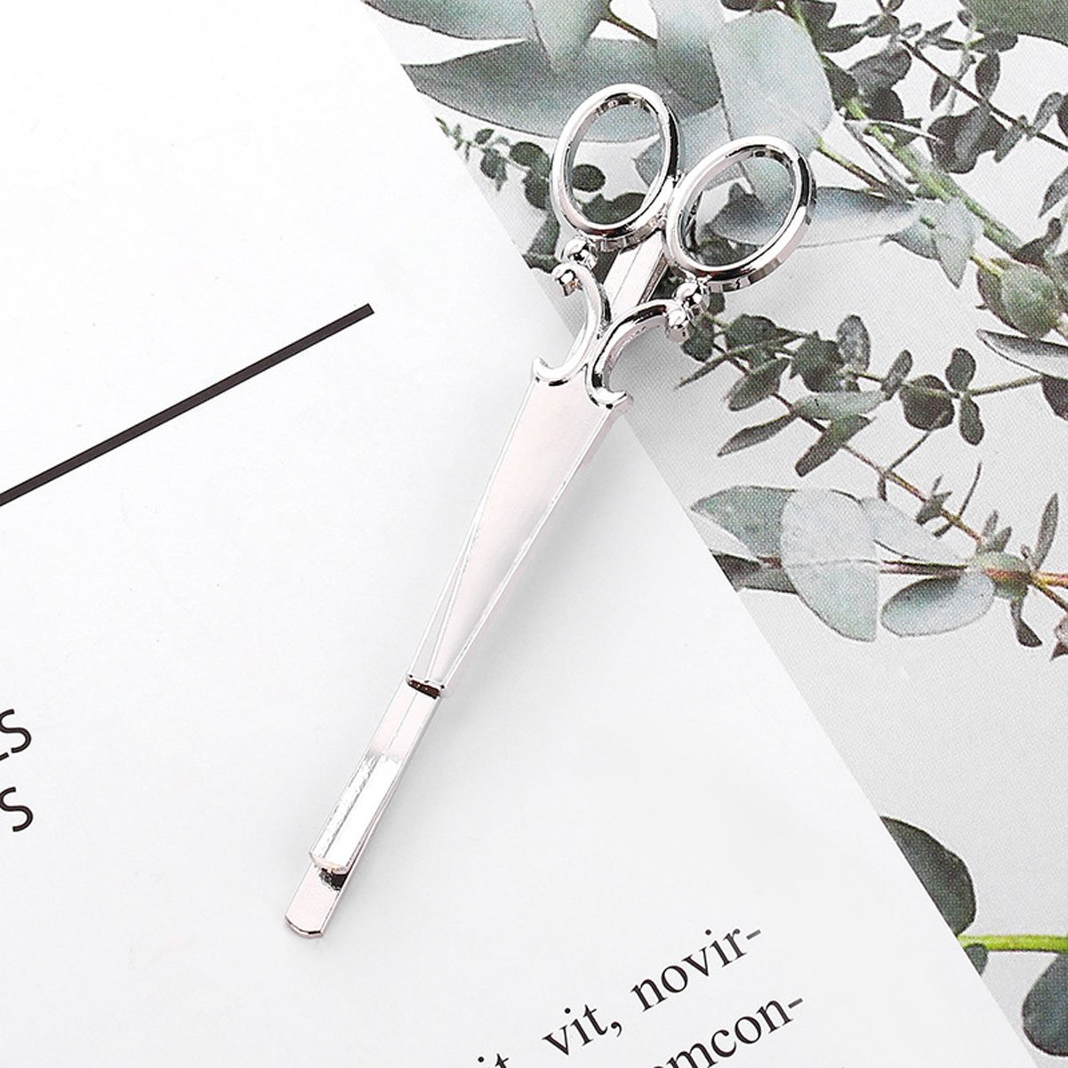 6-Piece Fashion Hair Clips Set - Small Decorative Scissors Bobby Pins & Barrettes for Women (Gold, Silver, Rose Gold) | Perfect for Styling Bangs, Updos & Everyday Hair Accessories